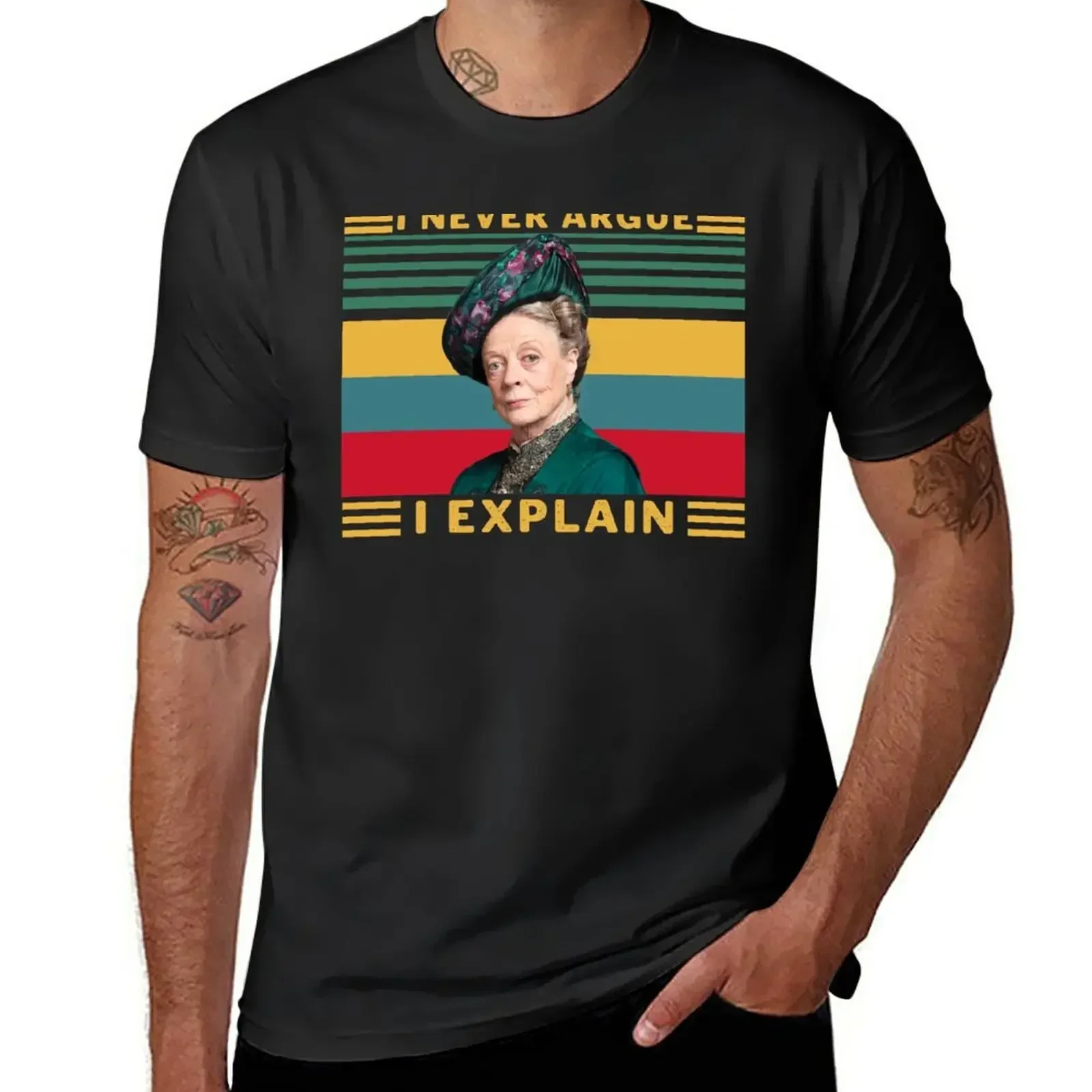 

I-Never-Argue-I-Explain T-Shirt anime clothes Short sleeve tee Short sleeve tee men