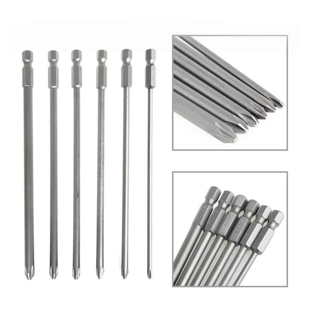 set 50mm 5 Point Torx Drive Bit Set 1/4" 6.35mm Hex Shank Electric Screwdriver Bit Kit Power Tools With Center Hole