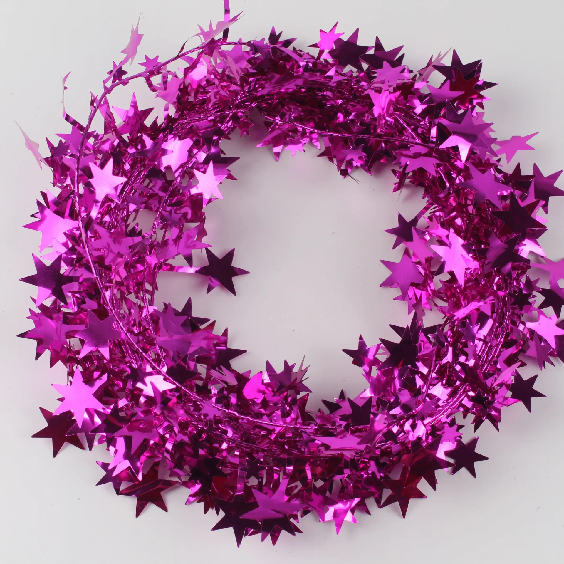 7.5 meter Gold Silver Stars Wire Garland Tinsel Star Rattan Xmas Tree Decoration for Home Wedding Birthday Christmas Part christmas tree decoration