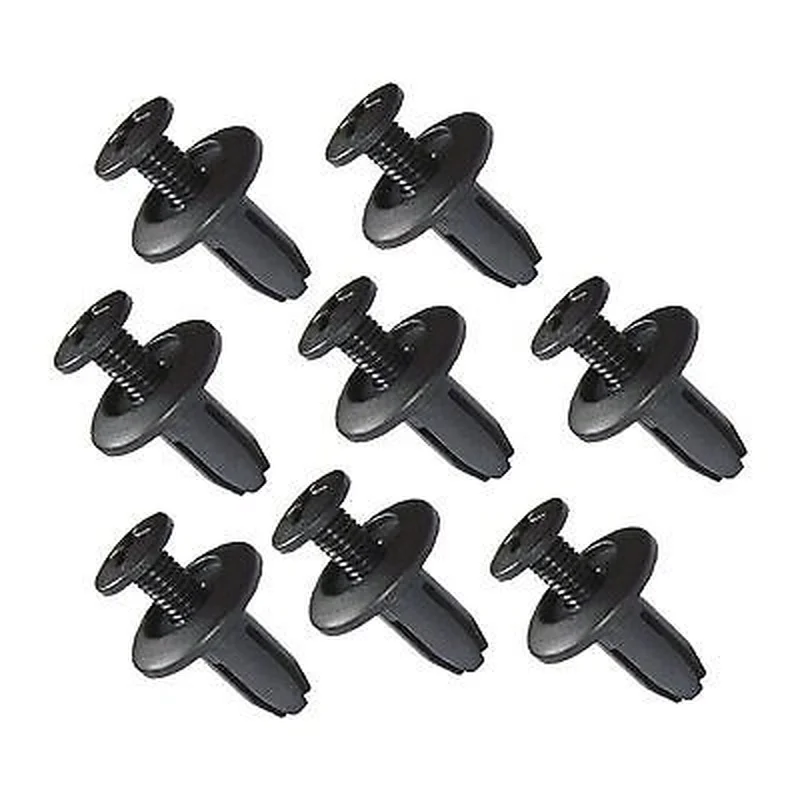Car Plastic Rivets 6mm Hole Dia Fastener Fender Bumper Push Pin Clip AP 100Pcs