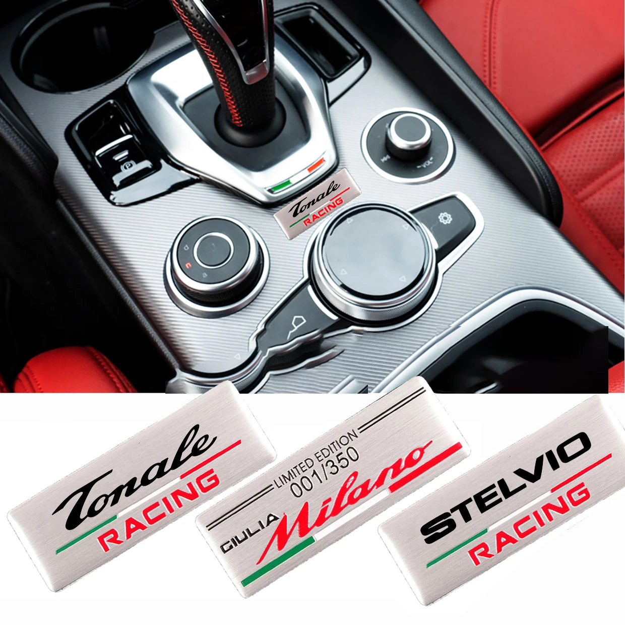 Alfa Romeo Aufkleber 7-teiliges Alfa Romeo Wappen-Kit In Schwarz – Für Giulietta, Mito, 147, 156, 159, Emblem-Set Chrom/schwarz Alfa Romeo Mito Felgen