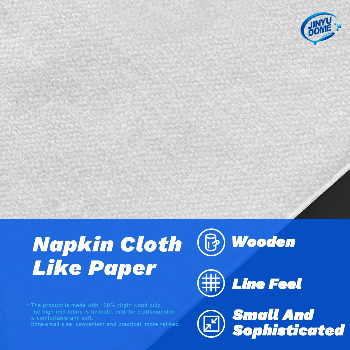 JINYUDOME 50Pcs Disposable Linen-Feel Cocktail Dinner Napkins,7.87*7.87" For Cafe Bar,Party Tissue Napkins Decoration Serviettes