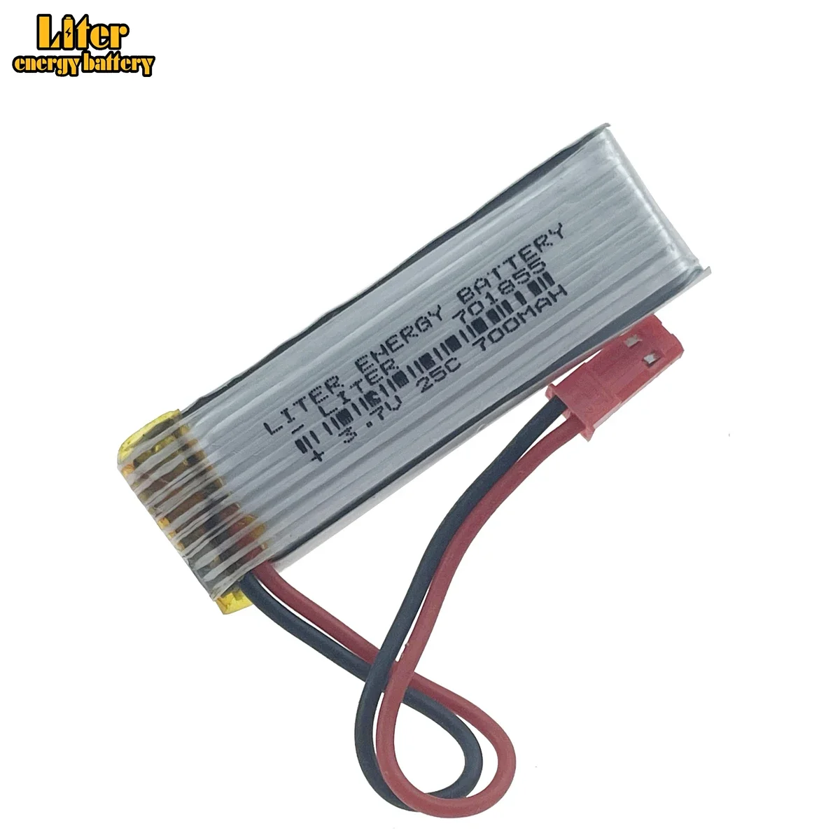 Deux batteries drone extra puissantes 3.7V 380mAh côte à côte, montrant leur épaisseur.