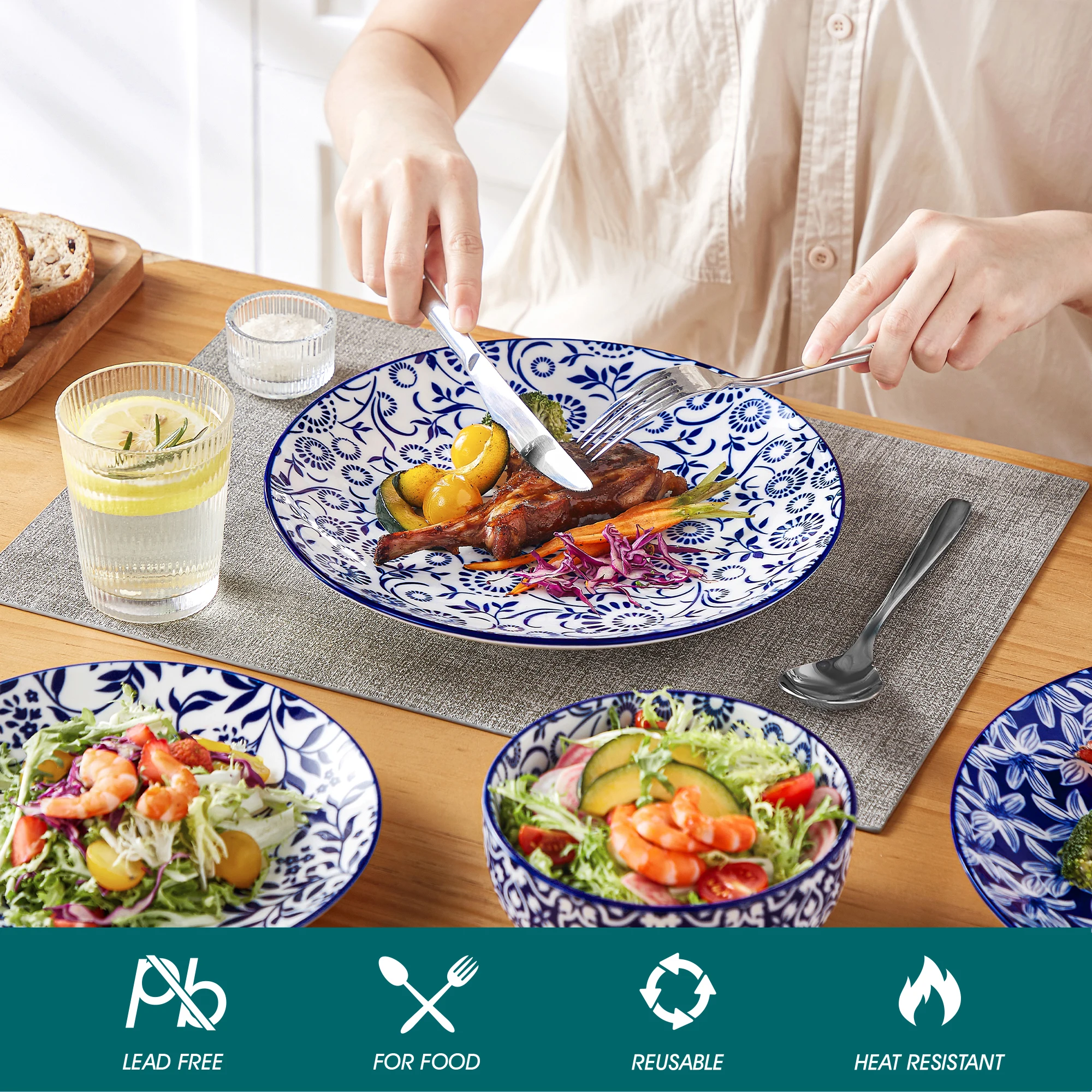 Blue Chinese Dinner Plate Sets Vintage Churchill Blue Willow