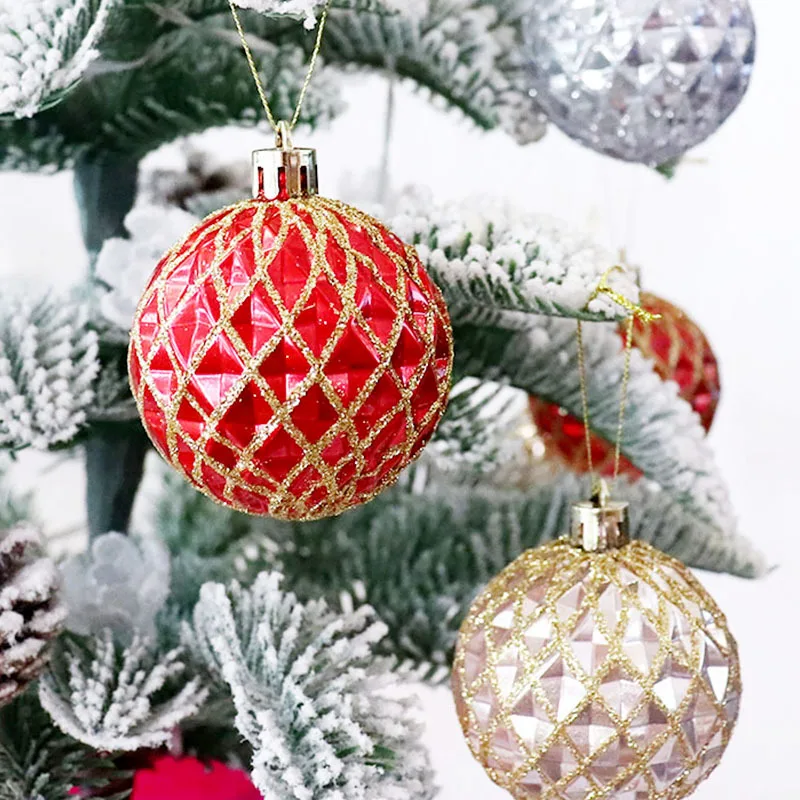 

6PCS Christmas Balls Christmas Tree Ornaments Ball Xmas Hanging Tree Pendants Home Party Decor 2022 New Year Gift Noel Navidad