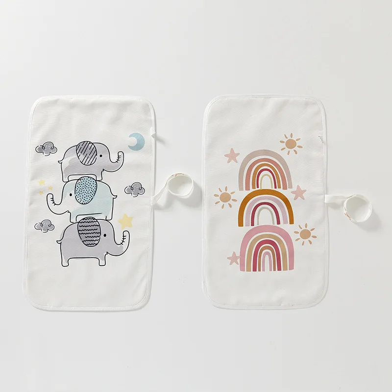 Washable Baby Diaper Changing Mat Soft Cotton Portable Changing Pad Waterproof Cover Mattress for Baby HappyFlute