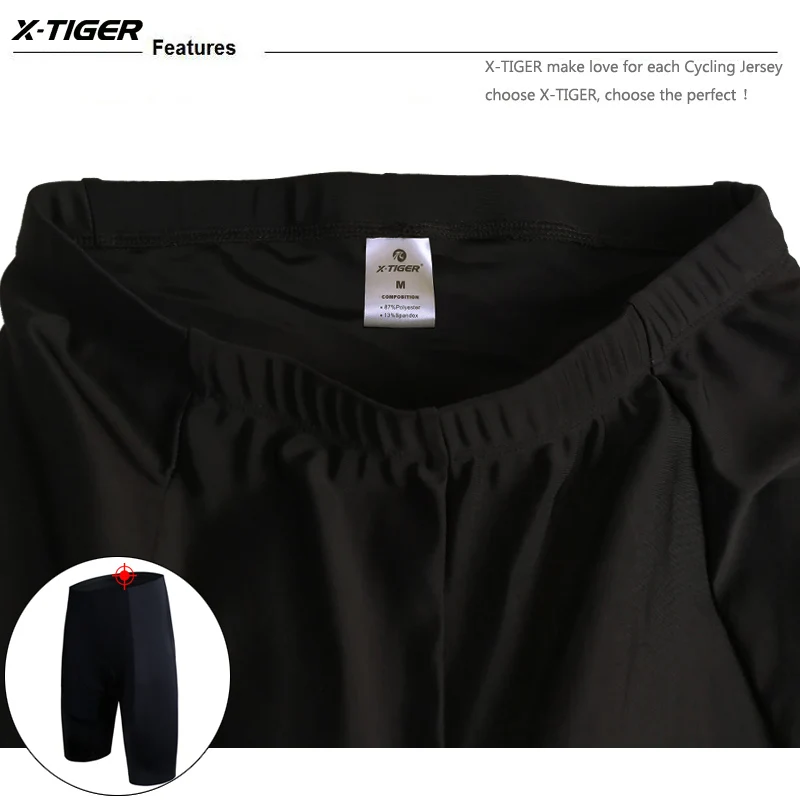 X-TIGER Herren Radhose Coolmax 5D gepolsterte Fahrrad-Reithose, stoßfeste MTB-Fahrradshorts, Radfahren, Fahrradbekleidung, Strumpfhosen – Detail 10