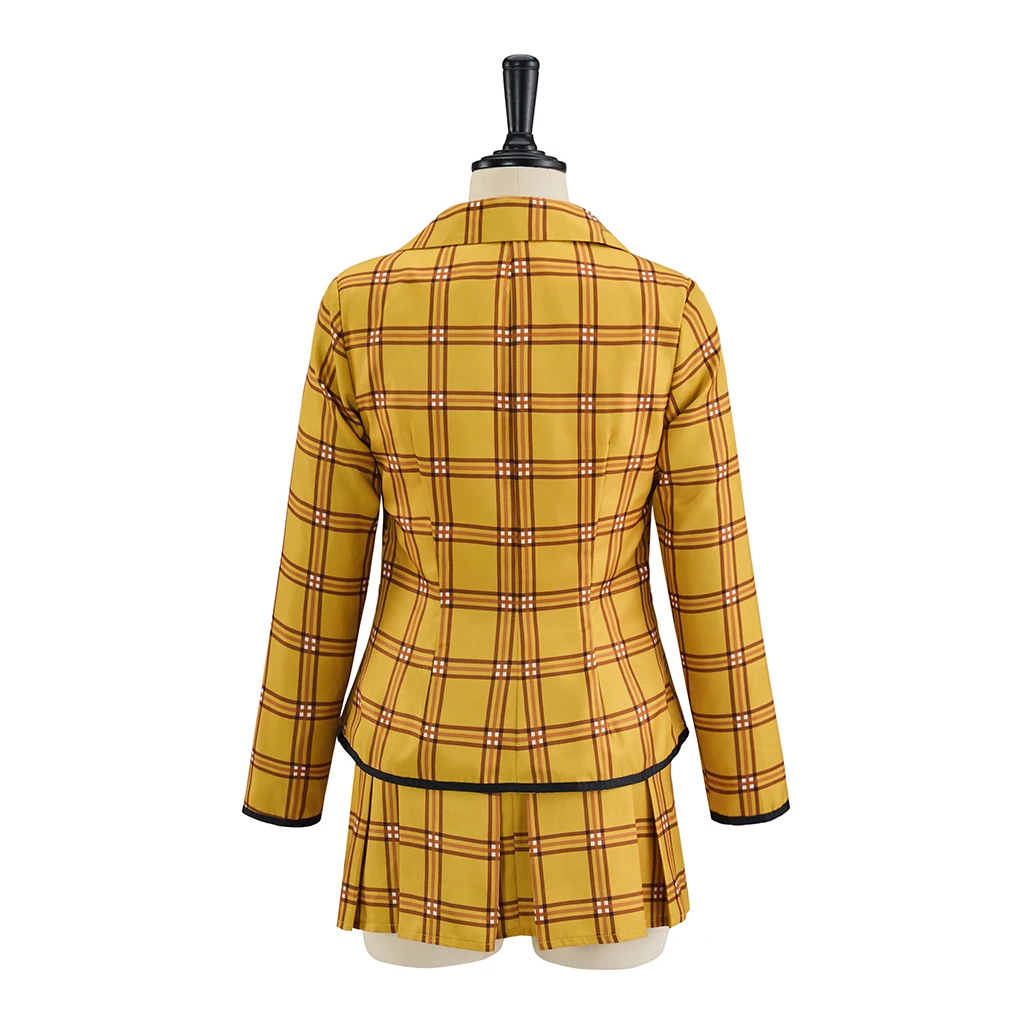 Clueless Cher Horowitz Cosplay Costume School Uniform Yellow