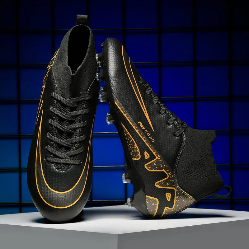 Description Picture 4 of itemMen's Soccer Shoes Football Cleats High-Tops Lace-Up Non-Slip Spikes Outdoor AG/FG Baseball Lacrosse Rugby Combat Boots