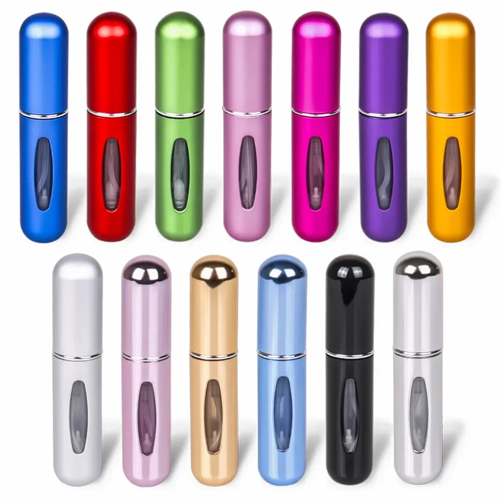 

8/5ml Perfume Atomizer Portable Liquid Container For Cosmetics Traveling Mini Aluminum Spray Alcochol Empty Refillable Bottle