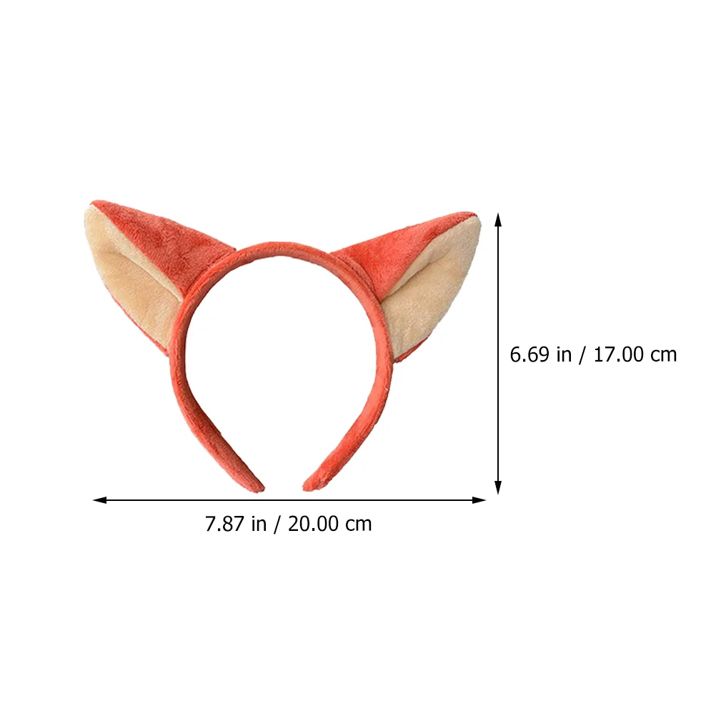 Costume Headband 2 Pcs Hairpin Fox Ears Headband Animal Animal Cosplay Headdress Fabric Foxes Headpiece
