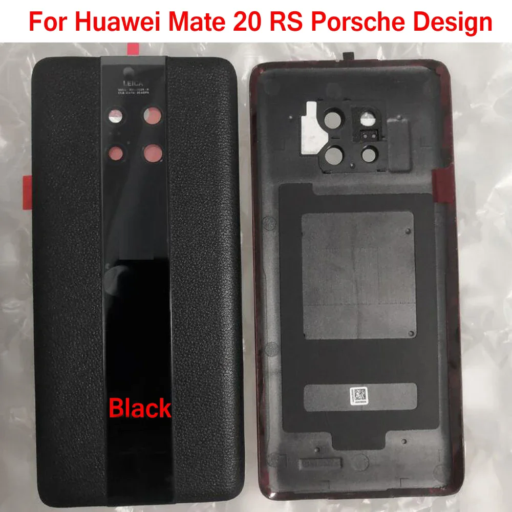 Premium Leather Battery Cover for Huawei Mate 20 RS Porsche Design – Elegant Rear Case with Camera Frame Glass Lens