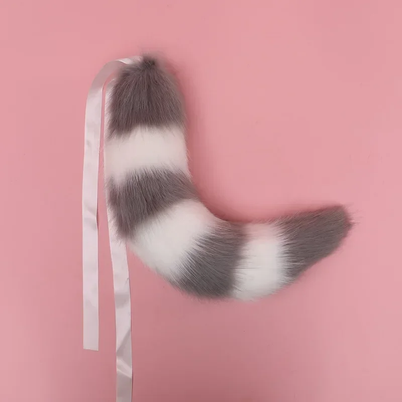 Coda di Gatto a Strisce per Cosplay Anime, Accessori per Giochi di Ruolo, Regalo per Adulti Sopra i 3 Anni - immagine 5