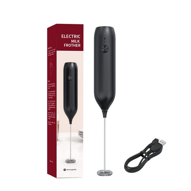 Electric Milk Frother Maker, Portable, USB Rechargeable, Drink