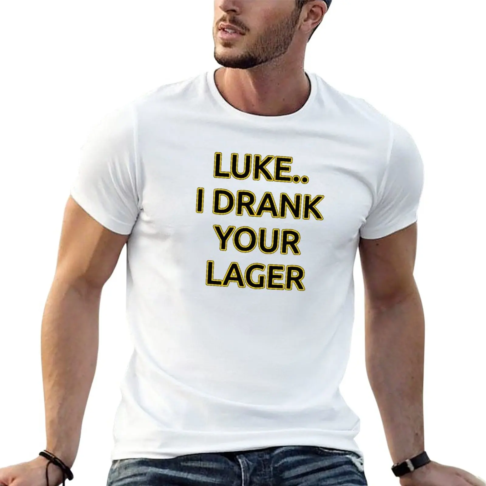 

New Luke... I Drank Your Lager T-Shirt Short sleeve tee new edition t shirt mens workout shirts