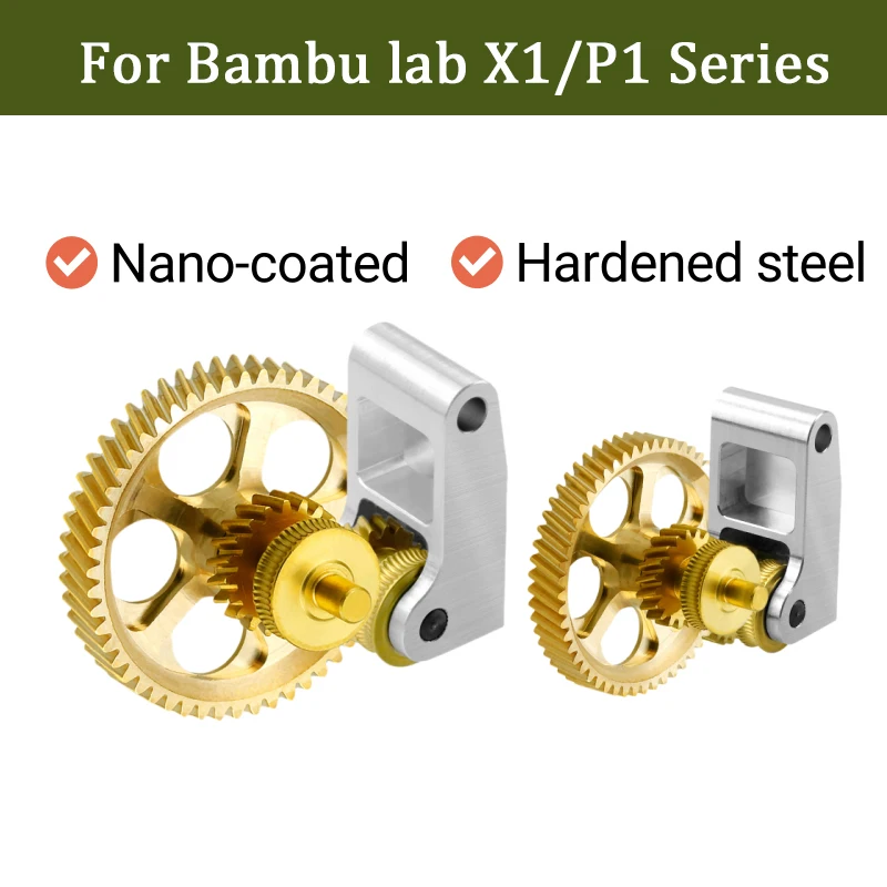 Für Bambu Lab P1/X1 Serie Extruder Gear Claw Gear RNC Nano-beschichtetes gehärtetes Stahl-Spiralgetriebe-Kit für X1C P1P P1S – Detail 8