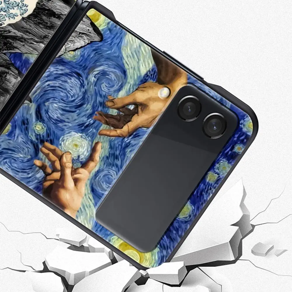 Gift Phone Case - Black Hard PC Shell with Van Gogh Starry Night Art Aesthetic