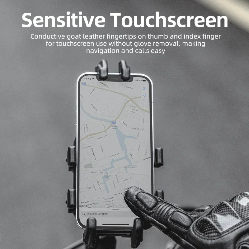 ROCKBROS Full Finger Racing Gloves Motorcycle Tactical Gloves Touch Screen Outdoor Sports Protection Cycling Bike