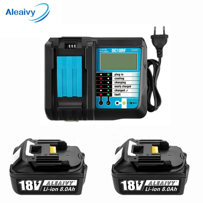 

The 8.0Ah BL1860 that replaces Makita 18V lithium ion battery is compatible with Makita 18V BL1850 1840 1830 cordless power tool
