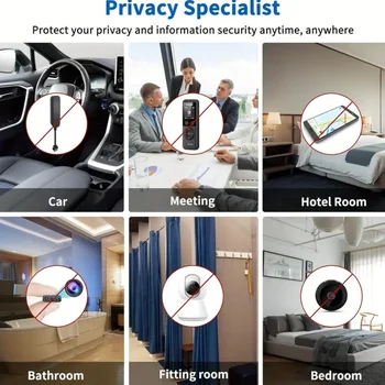 Hidden Camera Detectors Device Detector,Spy Detector,RF/Bug Signal Scanning/IR Mode Detection/Magnetic Field Detection 6