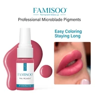 15ML FAMISOO henné lèvres encre de tatouage professionnel maquillage Permanent Pigment Rose lèvres Pigments Micropigmentation tatouage Supplie 1