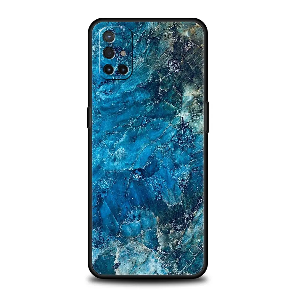 Elegant Marble Design Soft Silicone Phone Case - Black Cover