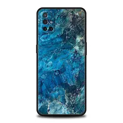 Elegant Marble Design Soft Silicone Phone Case - Black Cover for OnePlus 7T (A7)