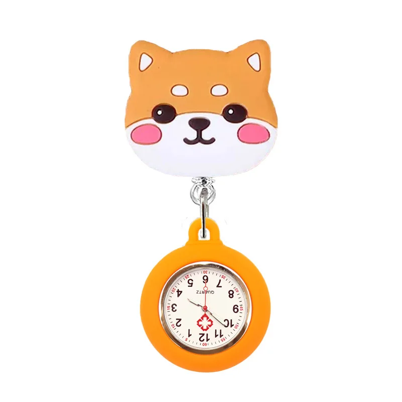 Creative Design Nurse Doctor Students Cute Ladybird Rainbow Office Badge Reel Retractable Digital FOB Pocket Watch