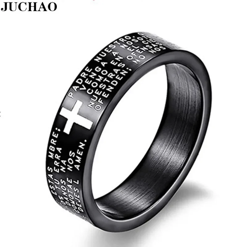 Men Titanium Steel Cross Ring 2pcs,ring set,finger ring