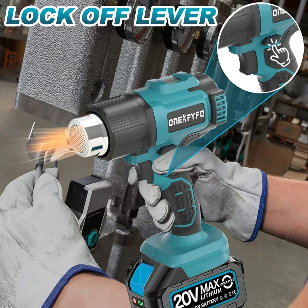 540℃ Cordless Heat Hot Air Gun 4 Gears Wind Speed LED Display Temperature Adjustment Cordless Heat Gun for Makita 18V Battery 4