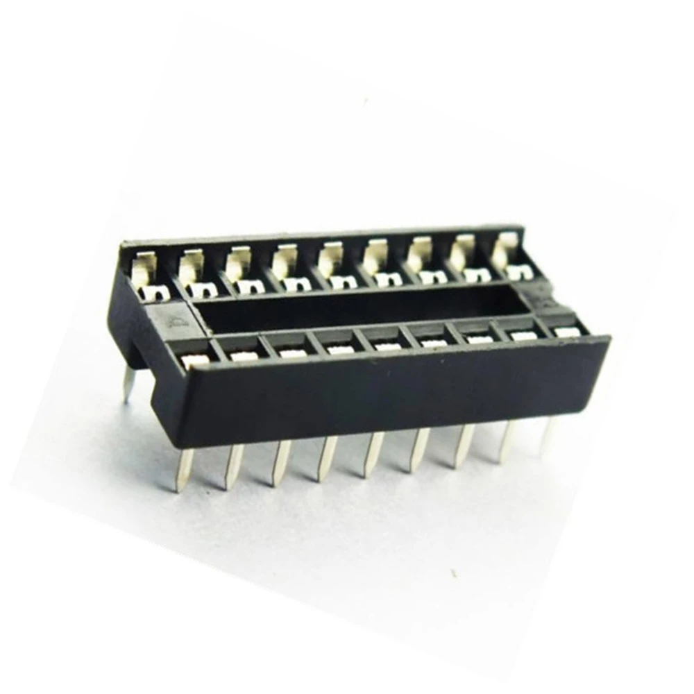 

10PCS IC Sockets Adaptor Solder Type IC Connector Chip Base 2.54MM 18 Pin DIP Socket