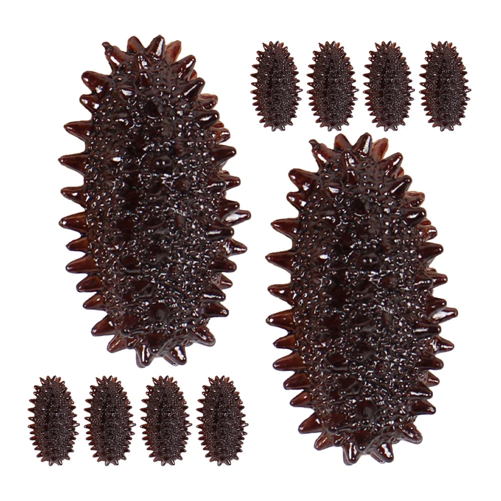 

10pcs Realistic Fake Sea Cucumber Lifelike Sea Cucumber Meat Model for Store Market Dispaly