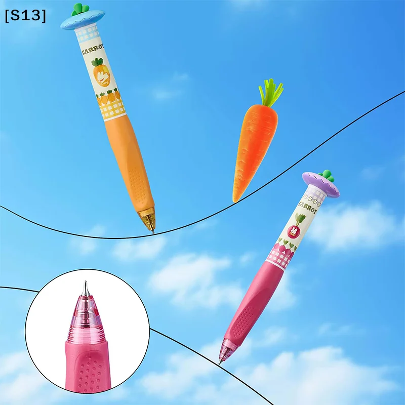 귀여운 회전 무 젤 펜 0.5mm 재미있는 동물 퀵 드라이 펜 학교 및 사무실용 창의적인 회전 무 포켓 펜[Q]Q@