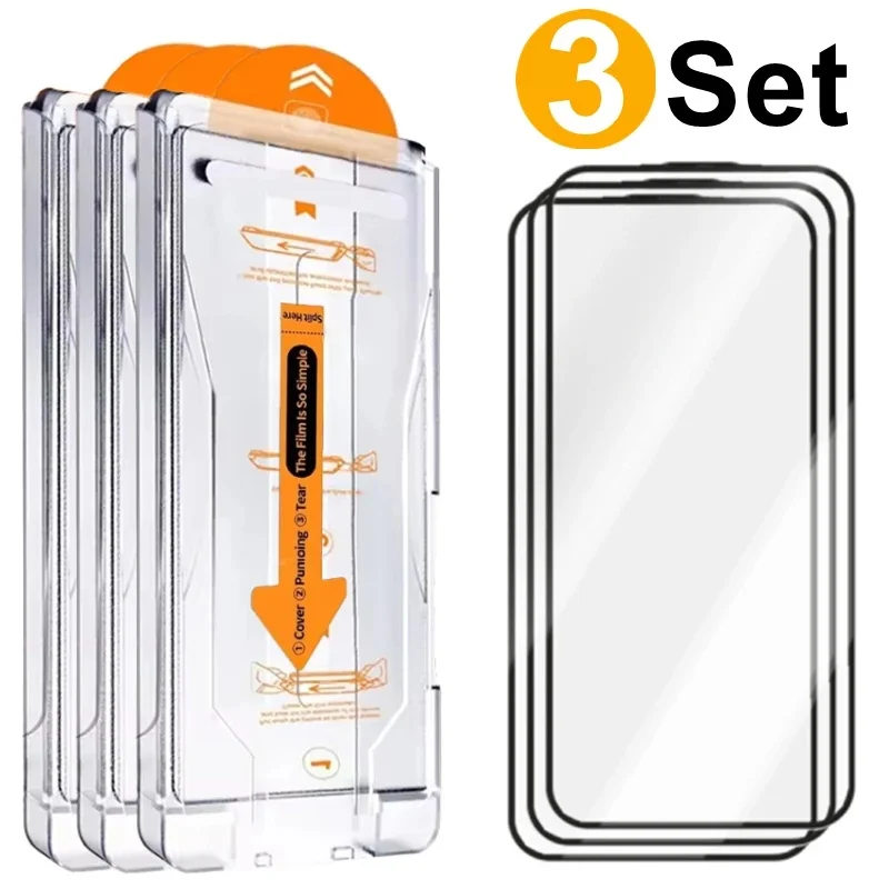 Premium Tempered Glass Screen Protector Pack with Easy Install Kit and Anti-Scratch Technology