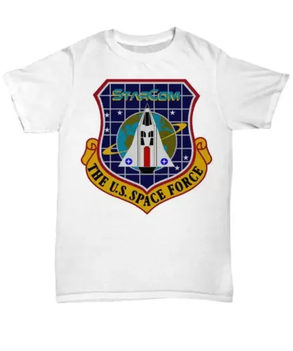 Starcom La Maglietta Girocollo Della Forza Spaziale Degli Stati Uniti A Maniche Lunghe O Corte