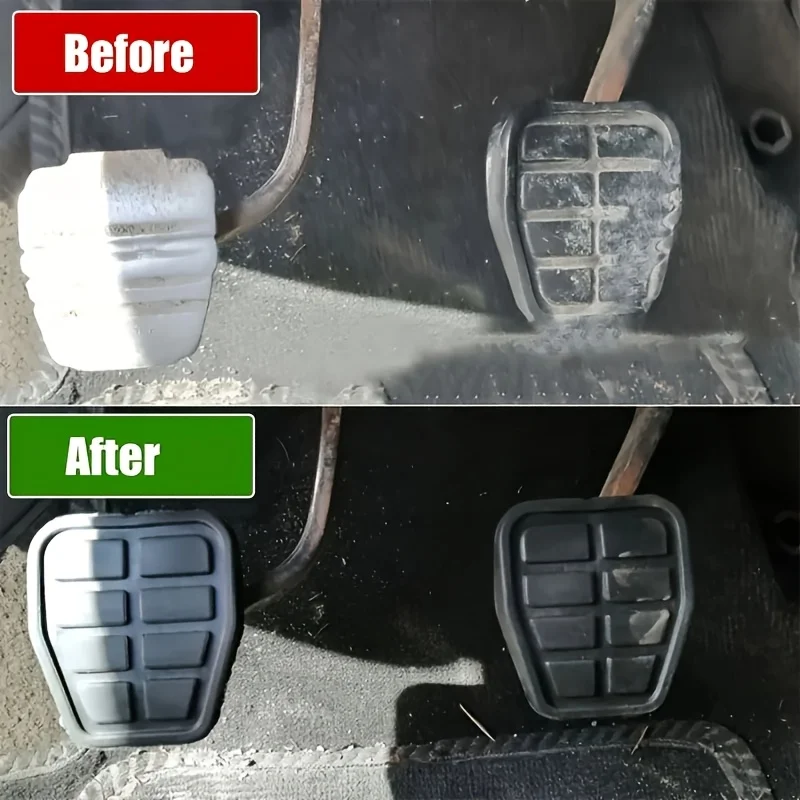 Set di 3 Tappetini per Pedali Auto, Antiscivolo e Resistenti all'Usura, per Frizione, Acceleratore e Freno, Copri Pedali in Gomma per Camion - Image 2
