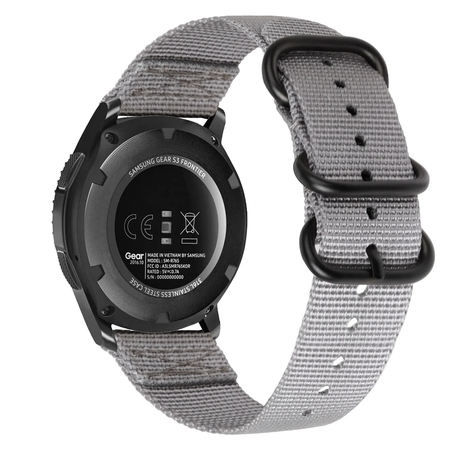 Breathable 22mm Nylon Strap Wristband