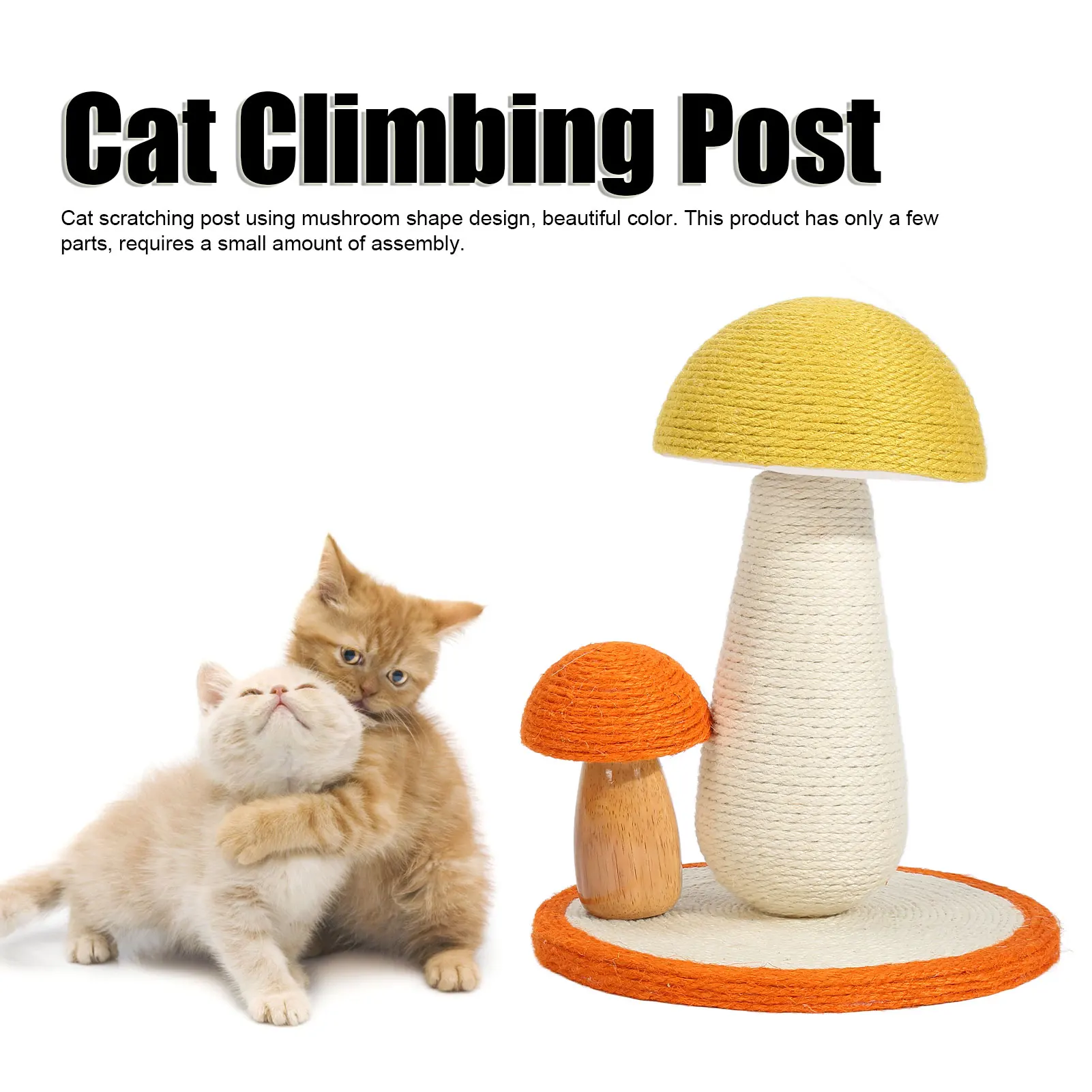 

Sisal Rope Cat Scraper Scratching Post Kitten Pet Jumping Tower Toy Cats Sofa Protector Climbing Mushroom Shape Scratcher Tower