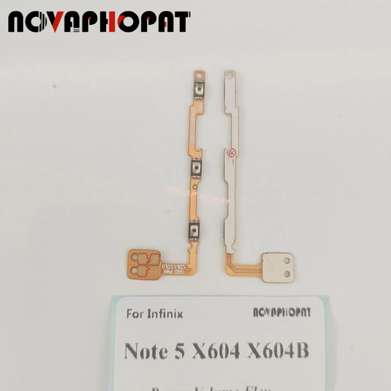 

Novaphopat For Infinix Note 5 X604 X604B Power On Off Volume Up Down Ribbon Power Button Flex Cable