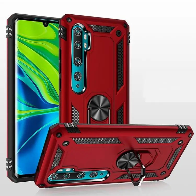 Custodia Militare Per Xiaomi Mi 10 Lite – Doppio Strato Con Supporto Metallico E Piastra Magnetica Per Auto - 4