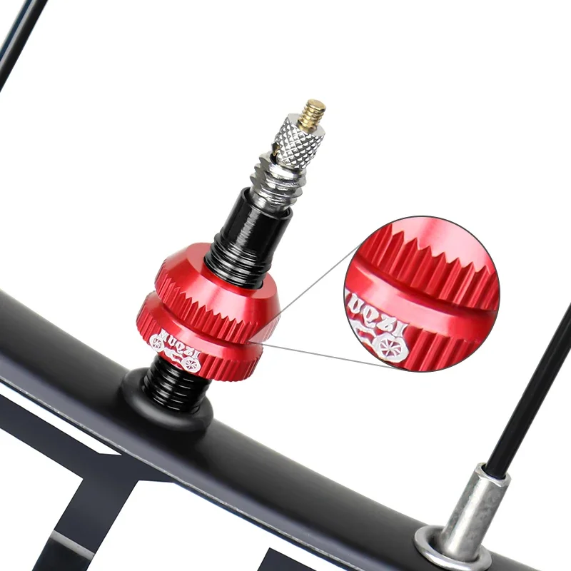 Bike Tubeless Tire Presta Valve Nut 2Pcs MTB Road Bicycle Rim Aluminum Ultralight Valve Cap Cycling Repair Parts