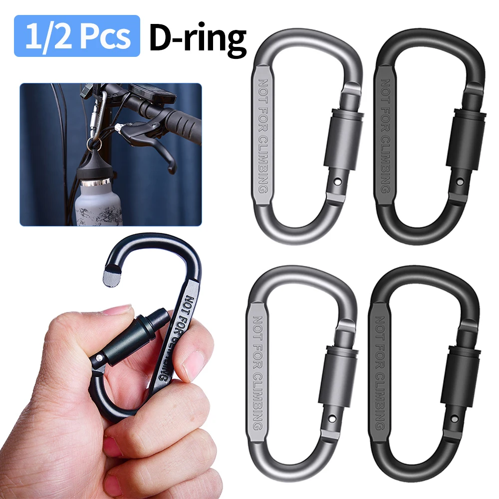 Climbing Carabiner 1/2Pcs Carabiner Set Camping Survival Daily Keychain Tactical Alloy Aluminum Hook Outdoor Clip