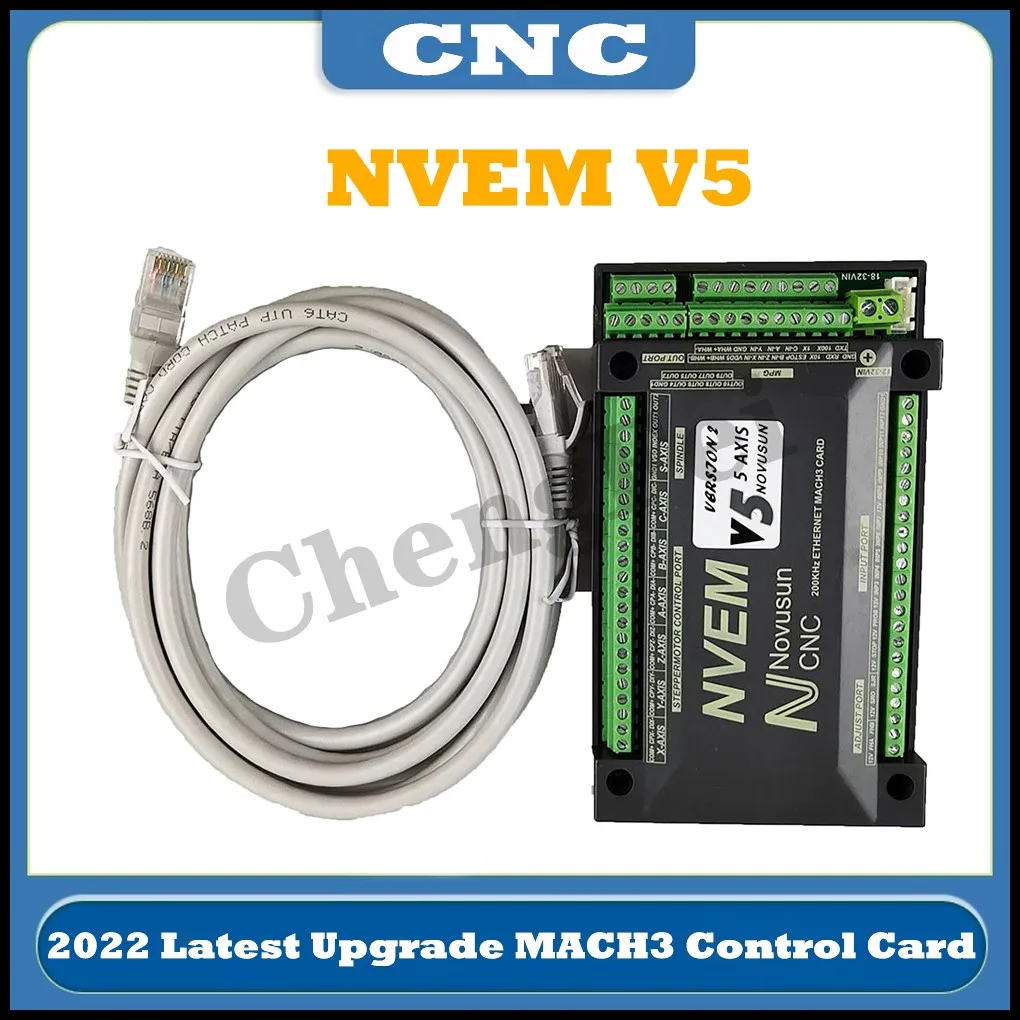 

NVEM CNC Controller Mach3 3/4/5/6 Axis MACH3 Ethernet Interface Board Card 200KHz For Stepper Motor