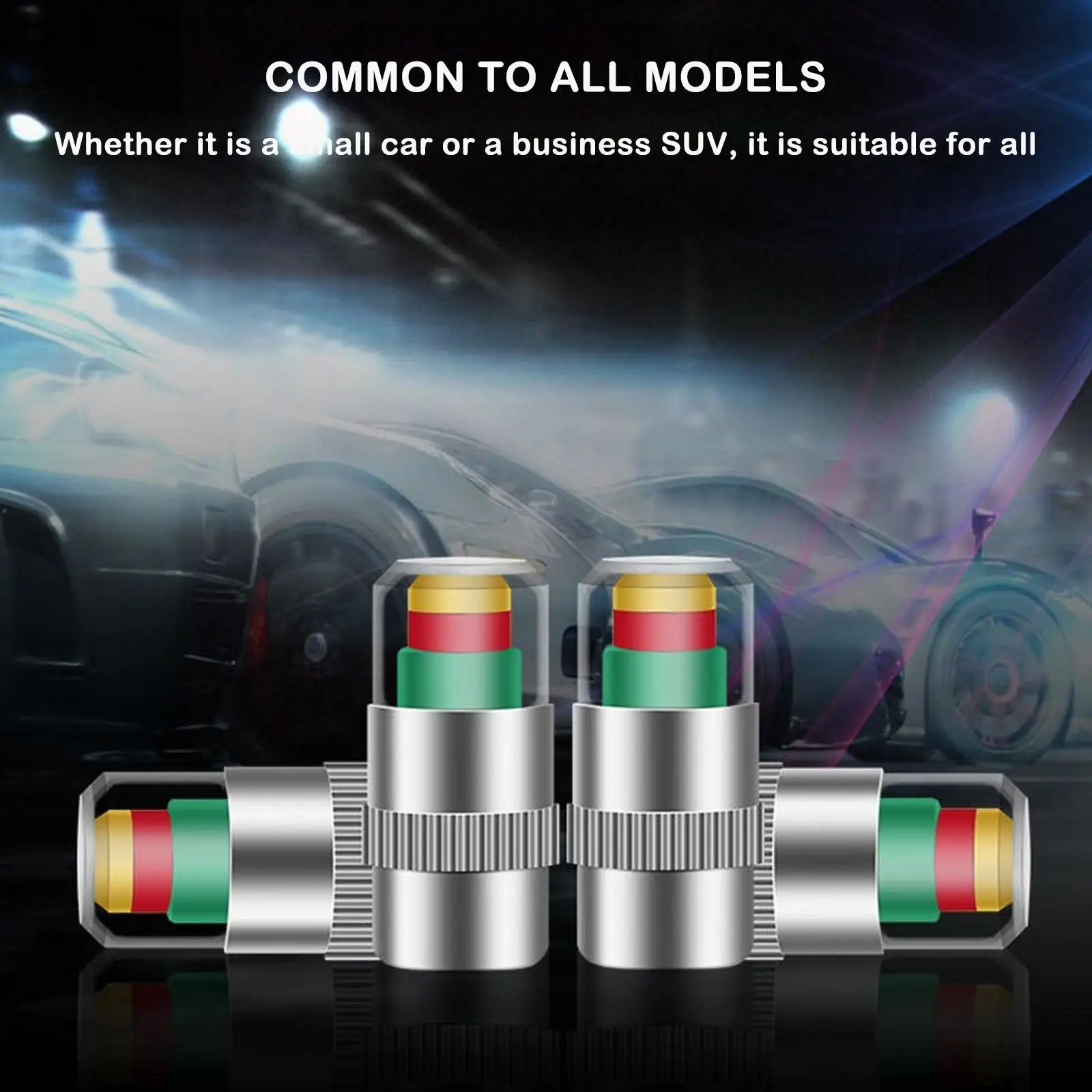 Indicatore di Pressione Pneumatici Auto con Allarme, Set da 4 Pezzi, Tappi Valvola con Manometro, Accessori Auto, Tappi Manometro Pressione Pneumatici Utili - immagine 6
