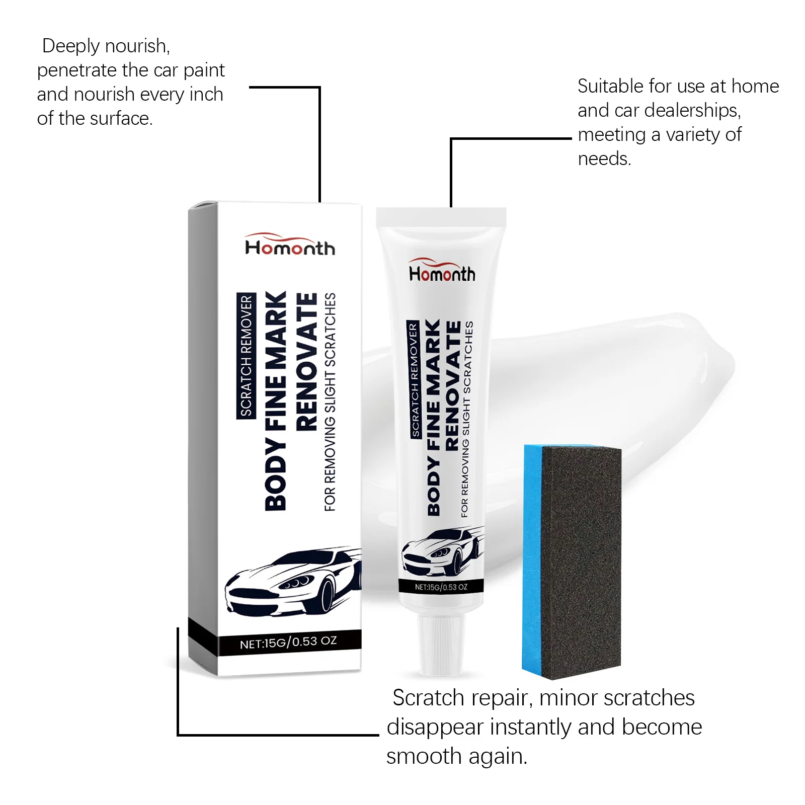 Car Scratch Remover, Car Scratch Repair, Paint Repair, Remover for Paint Care,Scratch Cleaning