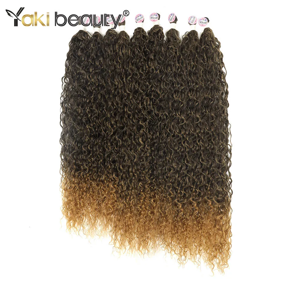 Synthetic Kinky Curly Hair Bundles 36inch Water Wave Hair Weave Anjo Plus Organic Ice Silk Extensions High Quality Weaving hair extensions