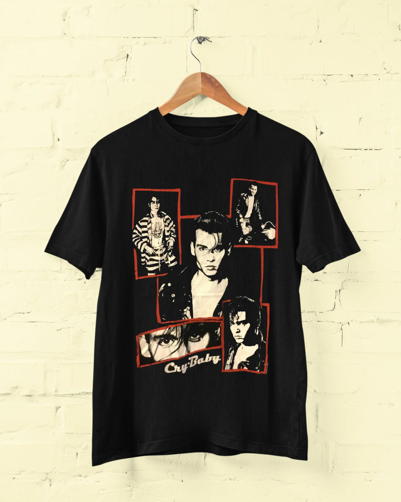 Cry Baby Johnny Depp T Shirt Cotone Nero Tutte Le Taglie Classic Tee