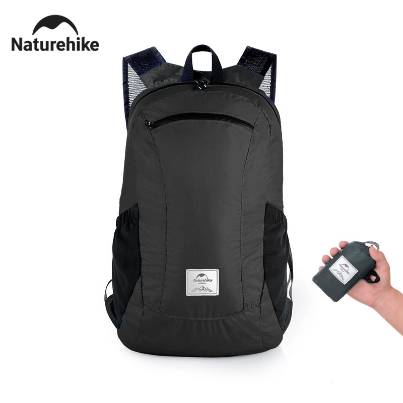 Folding Backpack Lightweight Backpack Mountaineering Backpack Naturehike 18L Camping Portable Ultralight Waterproof Nylon for Outdoor Sports Travel Hiking