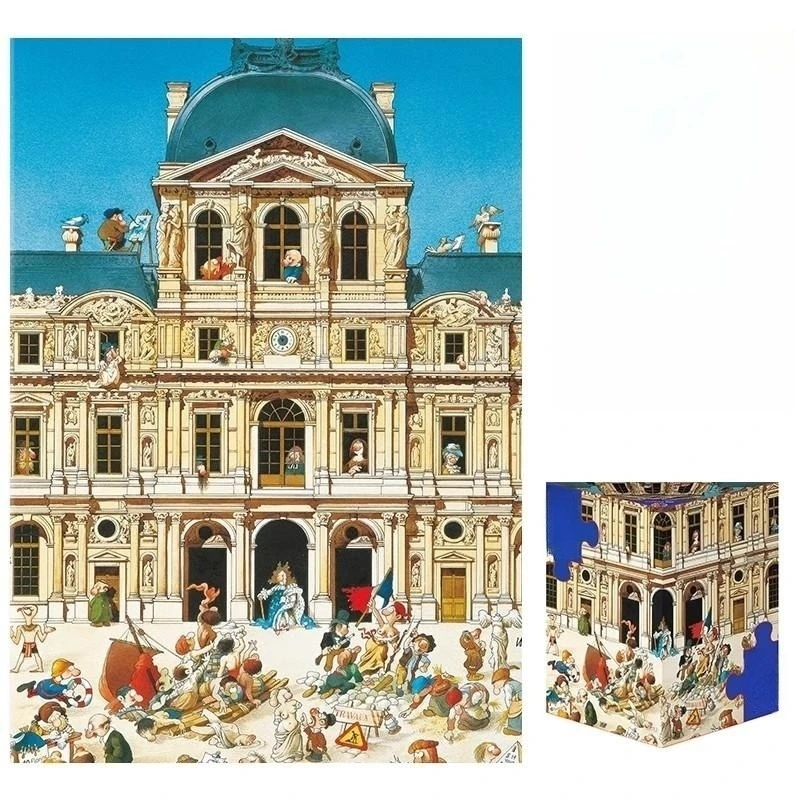 1000 Pieces Jigsaw Puzzles Assembling picture The Louvre Paris puzzles toys for adults children games educational games Toys jigsaw tour–paris pc