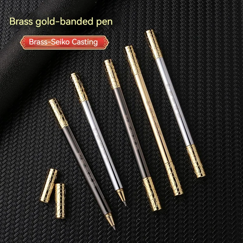 

Ручка в китайском стиле, латунная ручка, нейтральная ручка в китайском стиле, фирменная ручка с латунным держателем, тяжелая ручка
